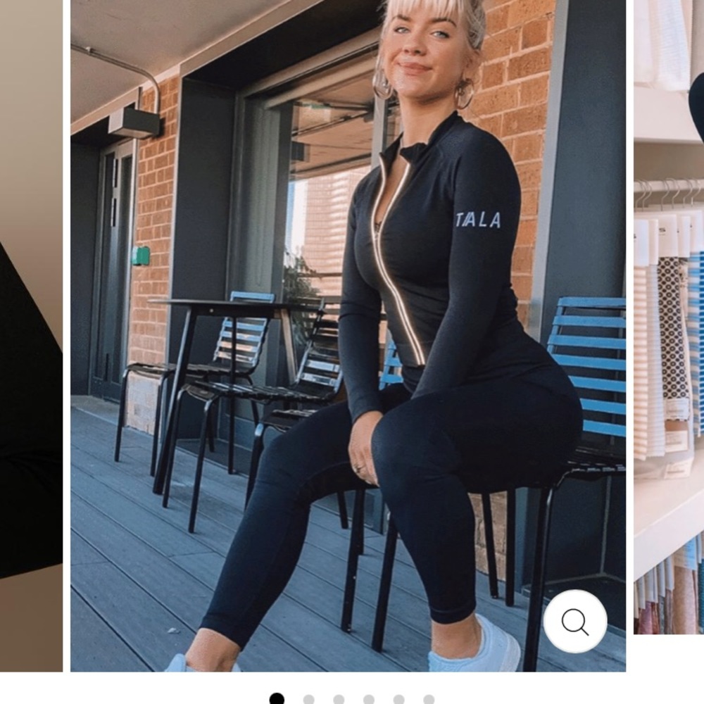 Tala Long sleeve zip up crop top
